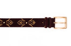 The Lazio Burgundy Suede Leather Belt - Che Cose Belle