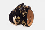 The Lazio Navy Blue Suede Leather Belt - Che Cose Belle