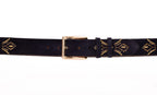 The Lazio Navy Blue Suede Leather Belt - Che Cose Belle