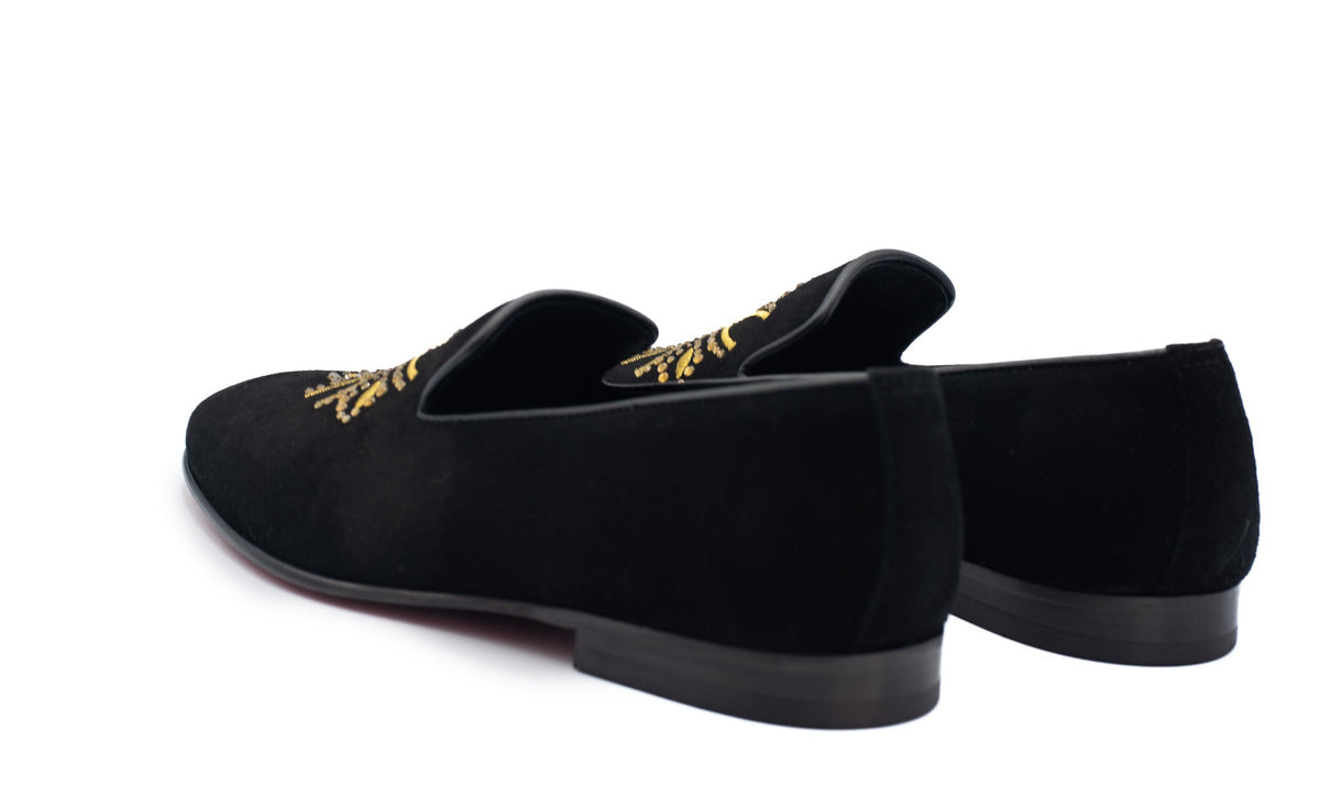 The Lazio Shoe Black Suede Slip-on Loafer Men Shoe - Che Cose Belle