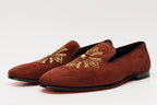 The Lazio Shoe Burgundy Suede Slip-on Loafer Men Shoe - Che Cose Belle
