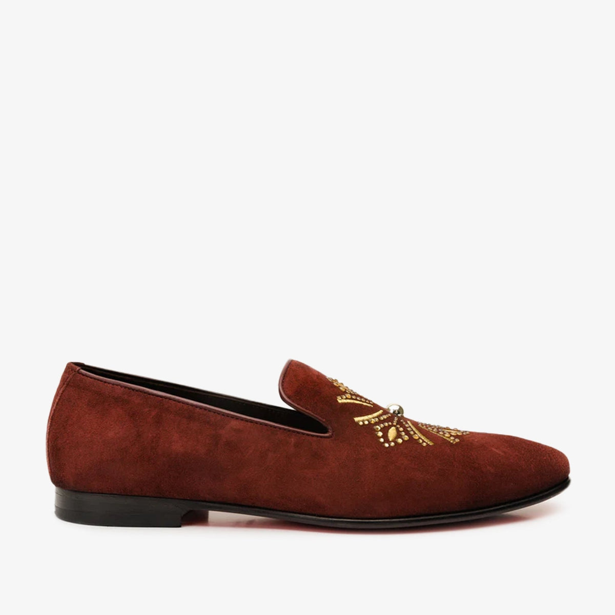 The Lazio Shoe Burgundy Suede Slip-on Loafer Men Shoe - Che Cose Belle