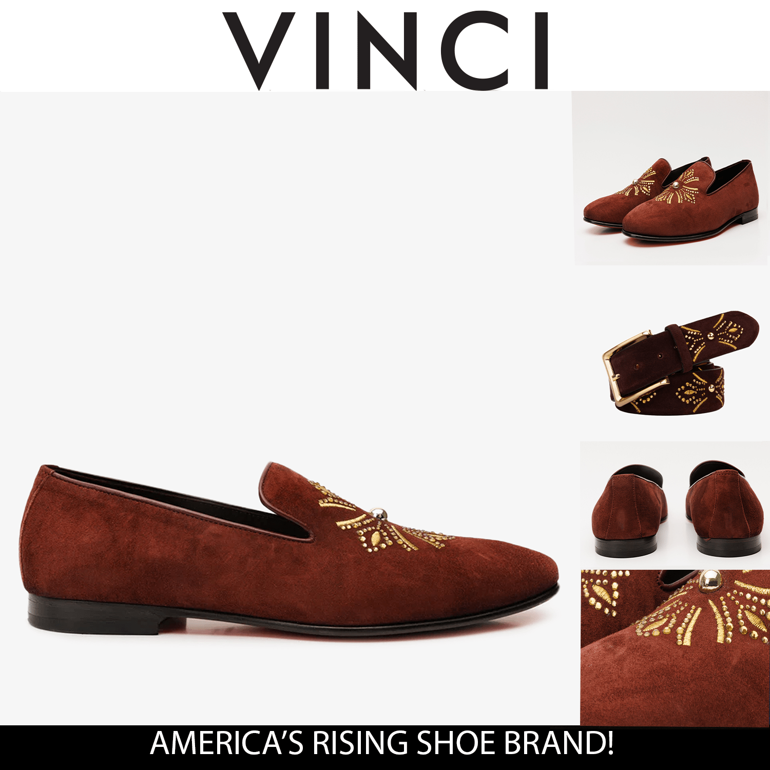 The Lazio Shoe Burgundy Suede Slip-on Loafer Men Shoe - Che Cose Belle