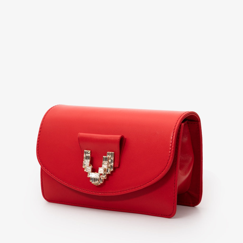 The Love Red Leather Handbag - Che Cose Belle