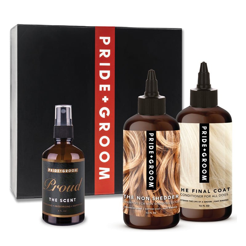 THE LUXE GIFT SET — High - Quality Dog Grooming Set with Coat - Specific Shampoo & Conditioner and Gift Box - Che Cose Belle