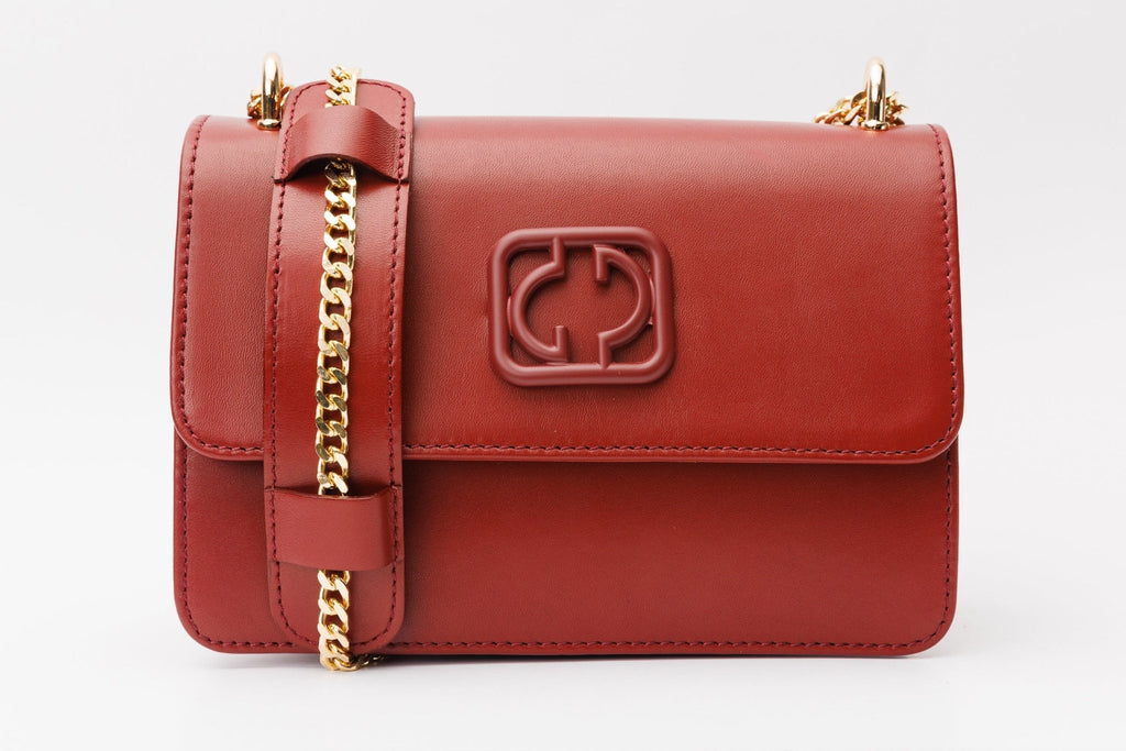 The Maneadero Dark Red Leather Handbag - Che Cose Belle