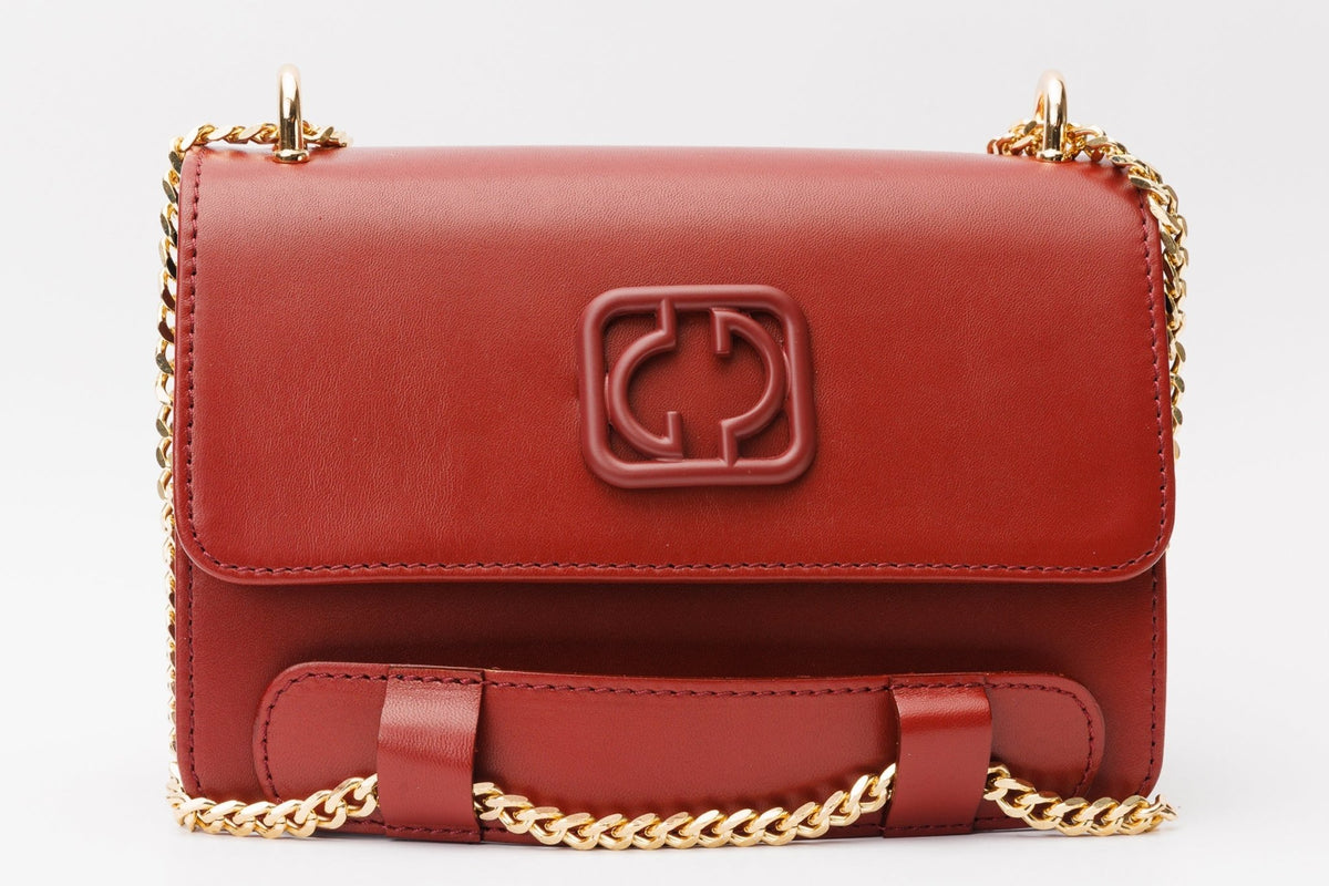 The Maneadero Dark Red Leather Handbag - Che Cose Belle