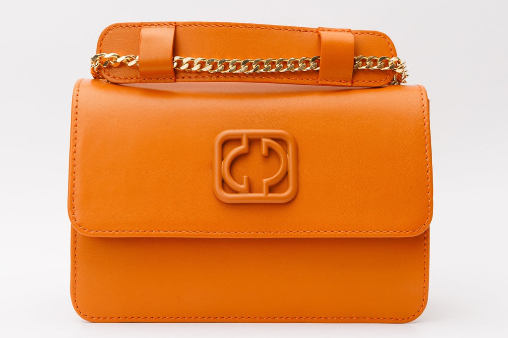 The Maneadero Orange Leather Handbag - Che Cose Belle