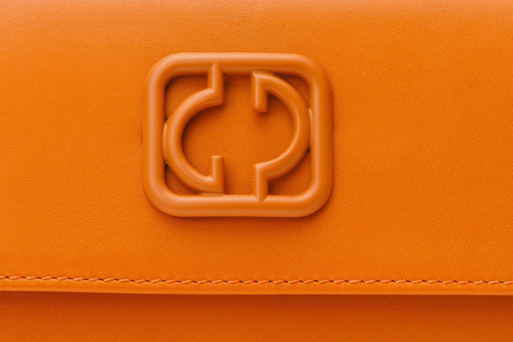 The Maneadero Orange Leather Handbag - Che Cose Belle