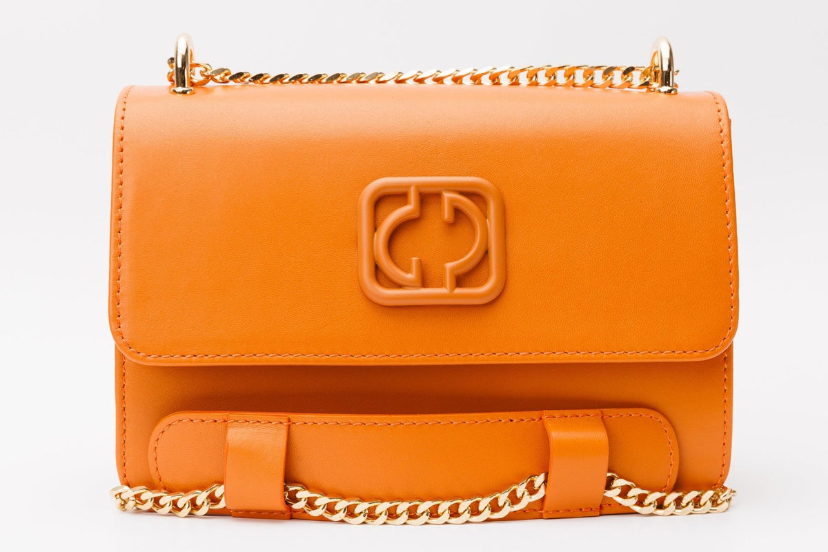 The Maneadero Orange Leather Handbag - Che Cose Belle