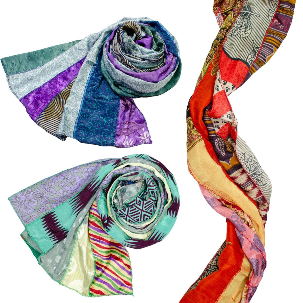The Medley Sari Silk Scarf - Che Cose Belle