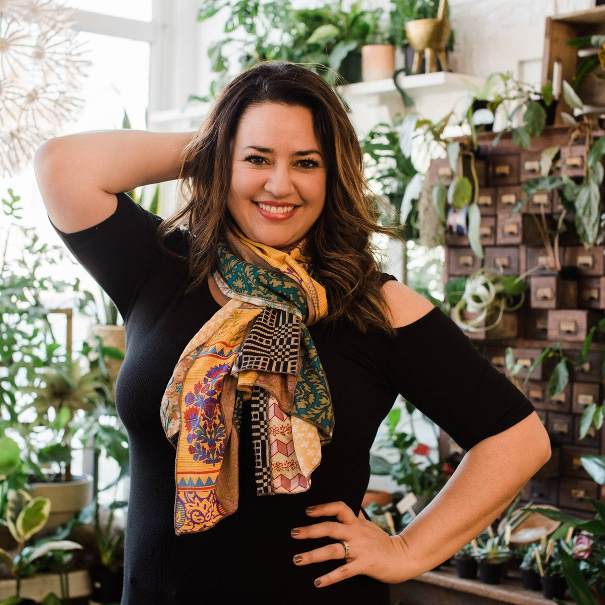 The Medley Sari Silk Scarf - Che Cose Belle