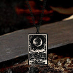 The Moon Major Arcana Tarot Stainless Steel Necklace - Che Cose Belle