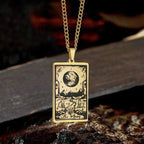 The Moon Major Arcana Tarot Stainless Steel Necklace - Che Cose Belle