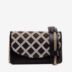 The Nampula Black Glitter Leather Handbag - Che Cose Belle