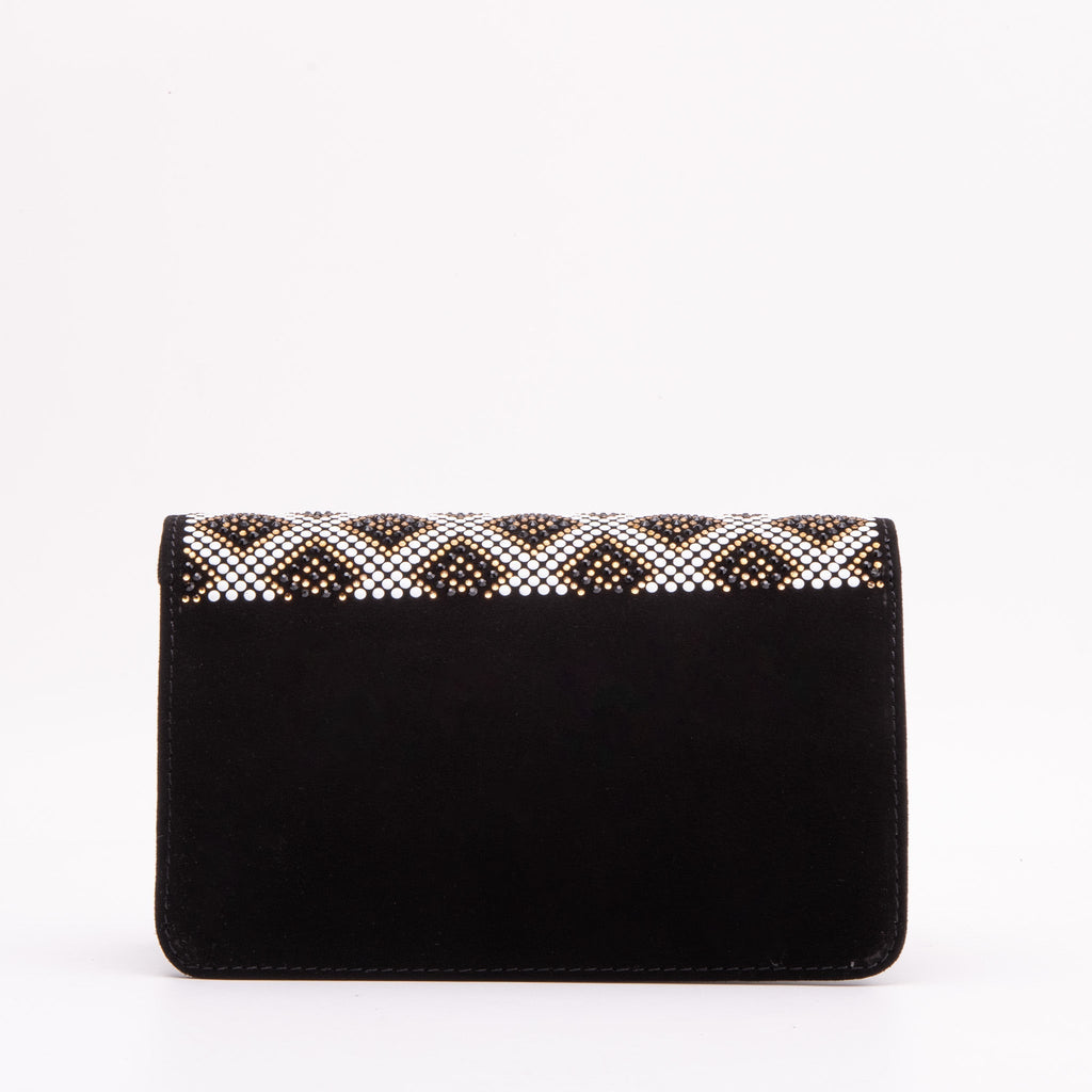 The Nampula Black Glitter Leather Handbag - Che Cose Belle