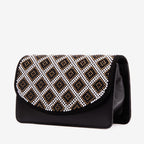 The Nampula Black Glitter Leather Handbag - Che Cose Belle