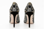 The Nampula Black Glitter Leather Pump Women Shoe - Che Cose Belle