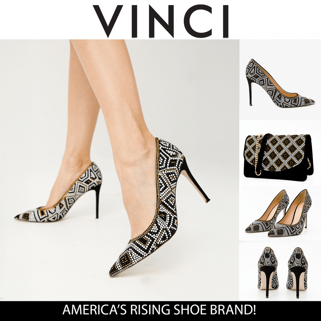 The Nampula Black Glitter Leather Pump Women Shoe - Che Cose Belle