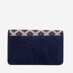 The Nampula Navy Blue Glitter Leather Handbag - Che Cose Belle