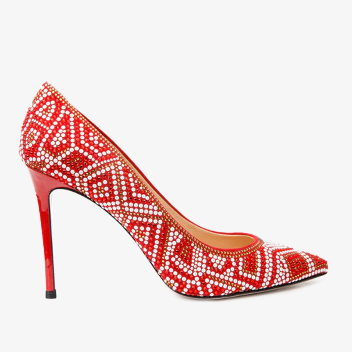 The Nampula Red Glitter Leather Pump Women Shoe - Che Cose Belle