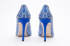 The Nampula Sax Blue Glitter Leather Pump Women Shoe - Che Cose Belle