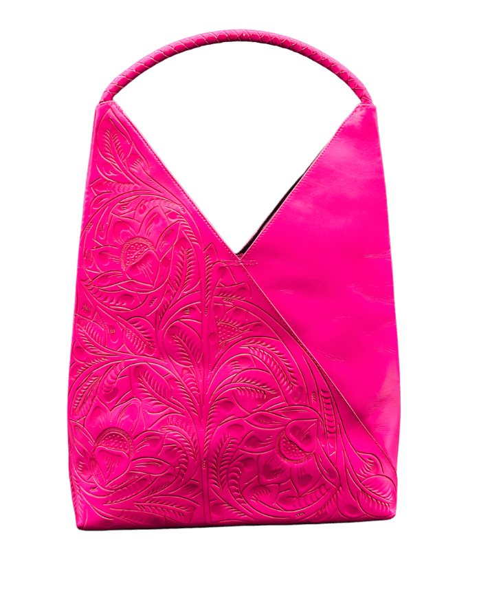 The Nancy Ann | Hand-Tooled Leather Shoulder Bag - Che Cose Belle