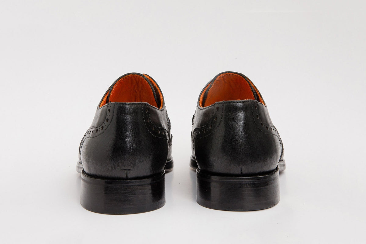 The Neiva Black & White Wingtip Semi Brogue Derby Men Shoe - Che Cose Belle