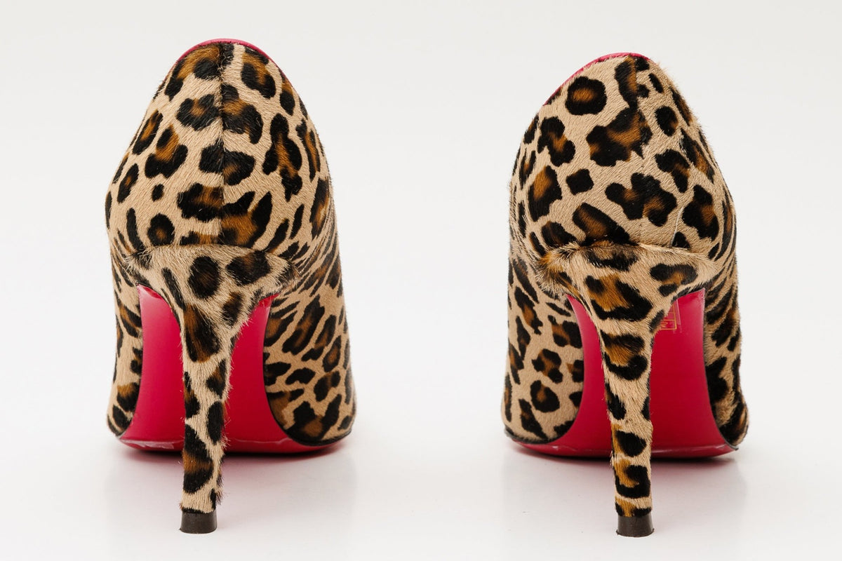 The Olbia Leopard Leather Pump Fuchsia Sole Women Shoe - Che Cose Belle