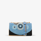 The Parama Blue Suede Leather Handbag - Che Cose Belle