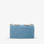 The Parama Blue Suede Leather Handbag - Che Cose Belle