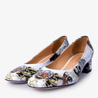 The Perugia White Leather Lower Heel Pump Women Shoe - Che Cose Belle