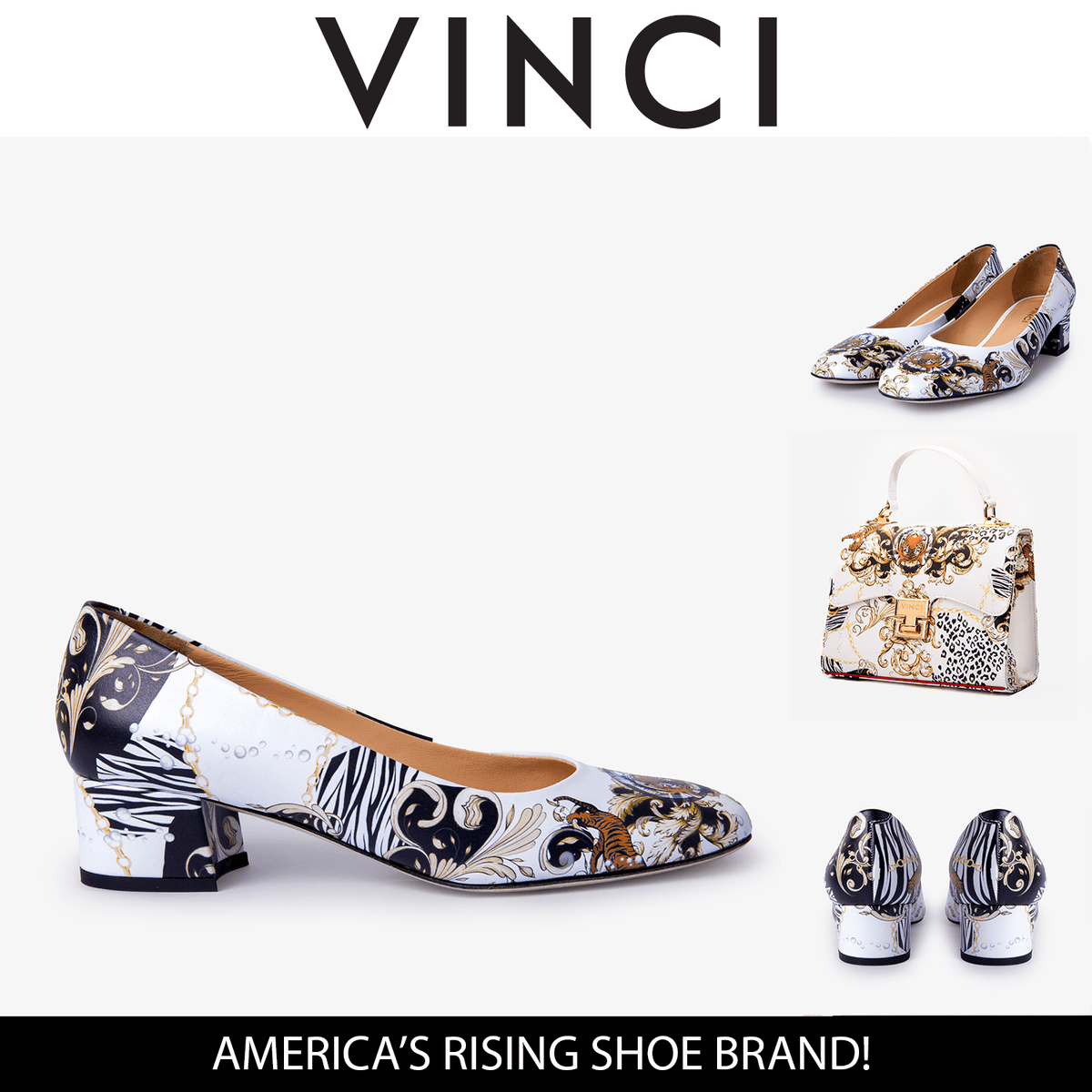 The Perugia White Leather Lower Heel Pump Women Shoe - Che Cose Belle