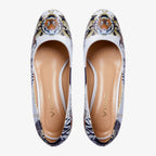 The Perugia White Leather Lower Heel Pump Women Shoe - Che Cose Belle