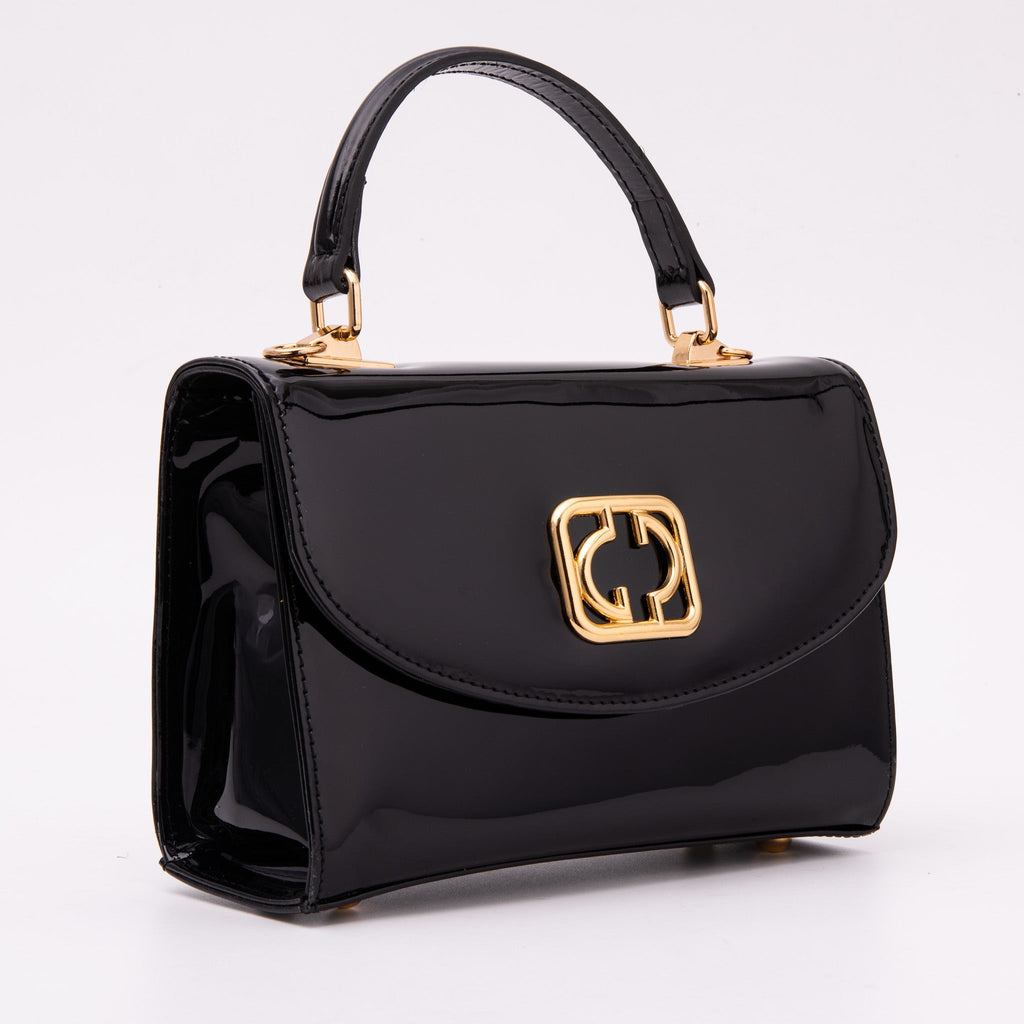 The Rosalinda Black Leather Handbag - Che Cose Belle