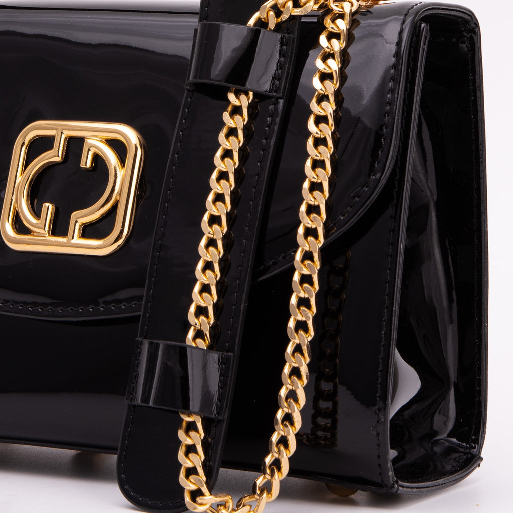 The Rosalinda Black Leather Handbag - Che Cose Belle