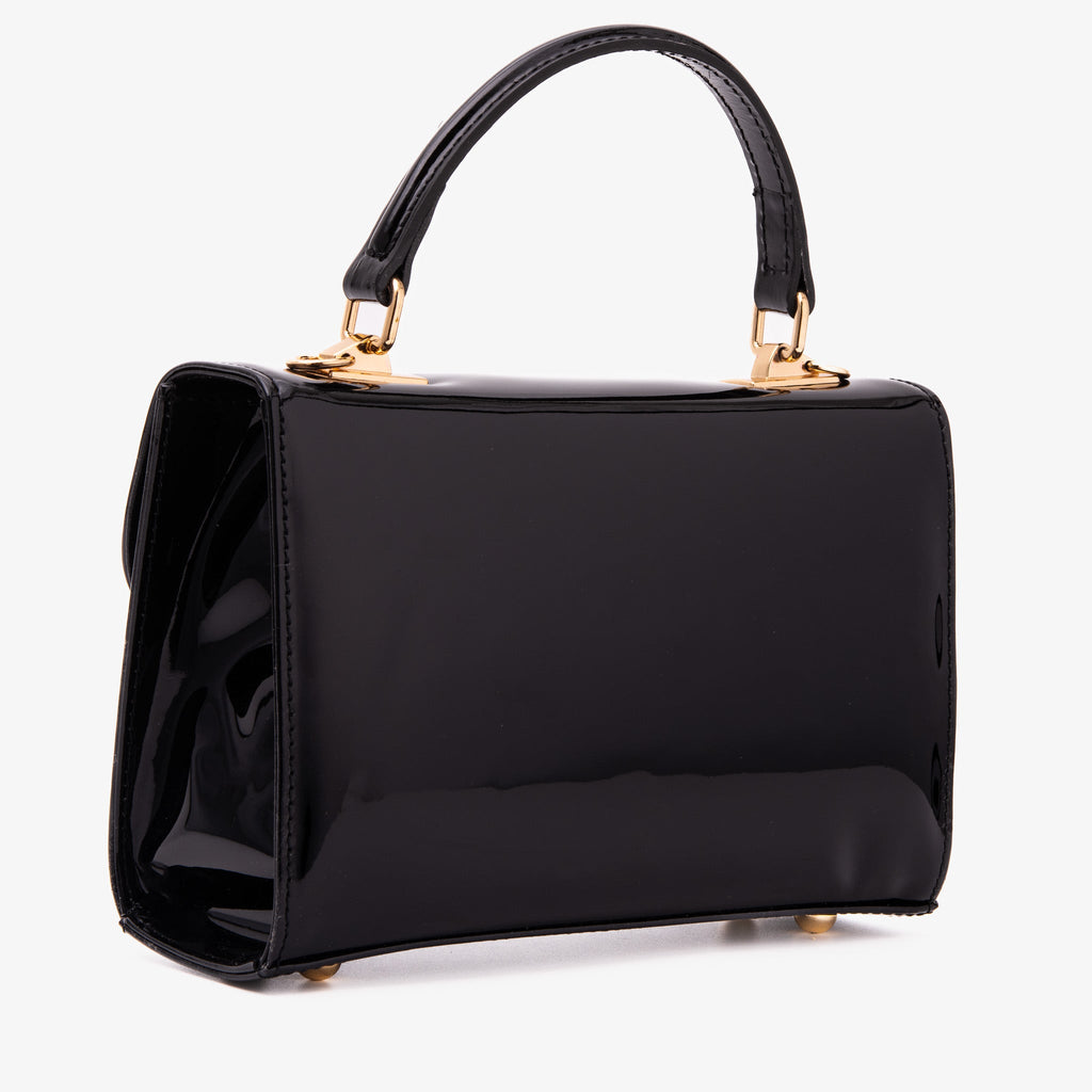 The Rosalinda Black Leather Handbag - Che Cose Belle