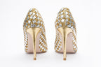 The Saks Tory Gold & Silver Handwoven Leather Pump Women Shoe - Che Cose Belle
