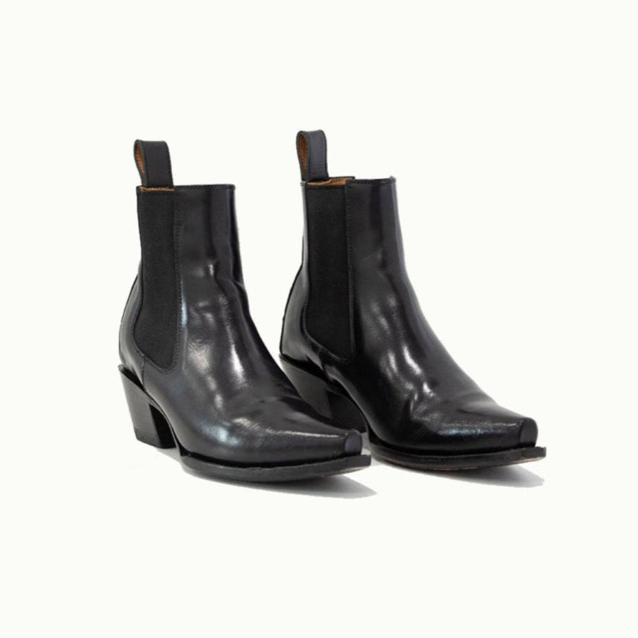 The Sandra Boot in Black Patent Leather - Che Cose Belle