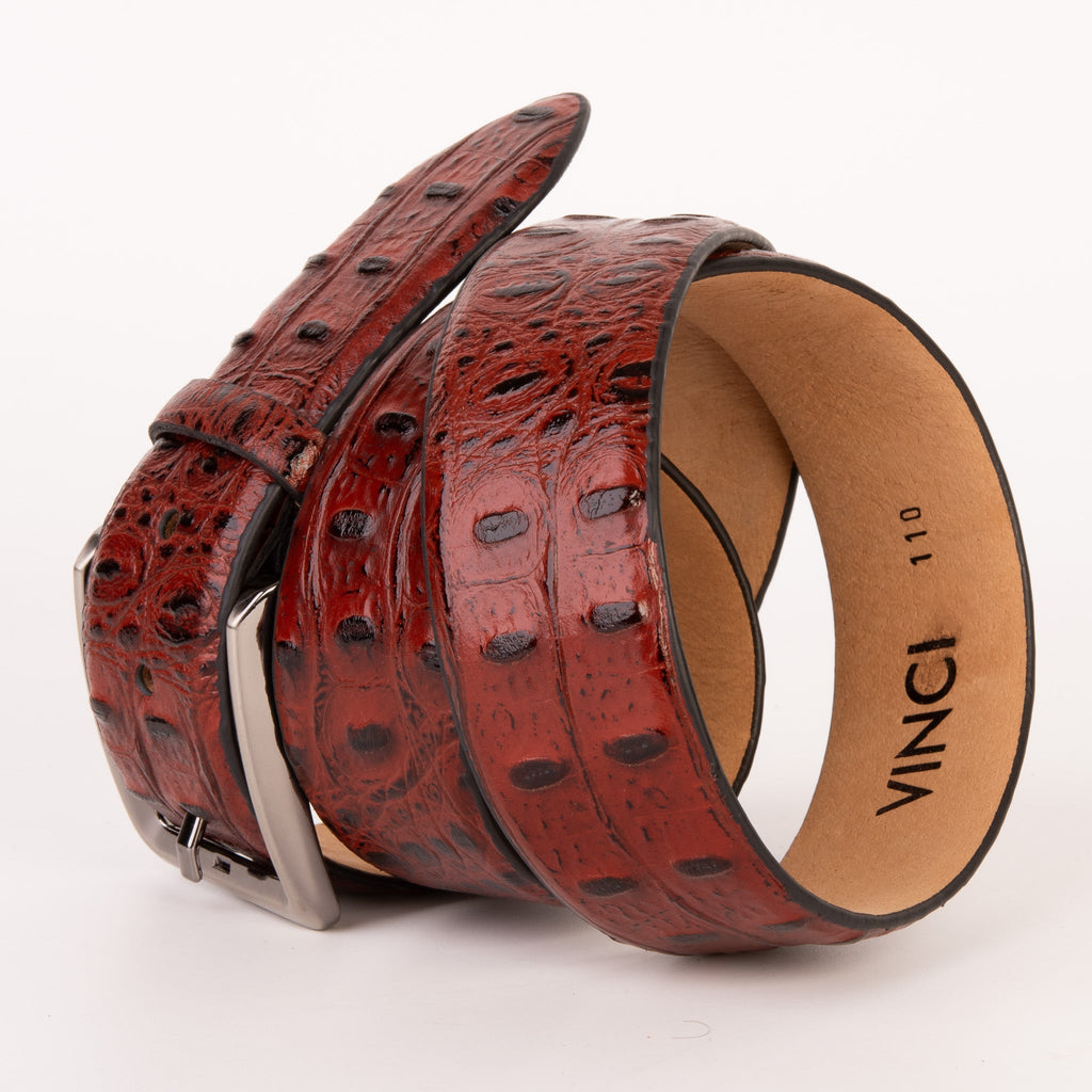 The Savamala Burgundy Leather Belt - Che Cose Belle