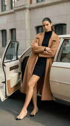 The Selene Beige & Black Leather Wedge Heel Women Shoe - Che Cose Belle