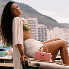 THE SERENA Light Pink Woven Straw Clutch Bag - Che Cose Belle