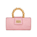 THE SERENA Light Pink Woven Straw Clutch Bag - Che Cose Belle