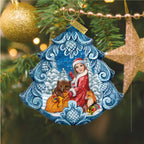 The Snow Maiden with Forest Friends Tree Sculpted Hand-Painted Christmas Ornament by G. DeBrekht - Christmas Decor - 610277 - Che Cose Belle