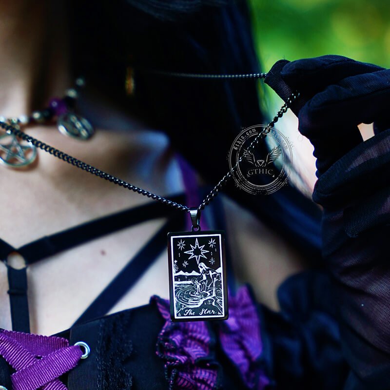 The Star Major Arcana Tarot Stainless Steel Necklace - Che Cose Belle