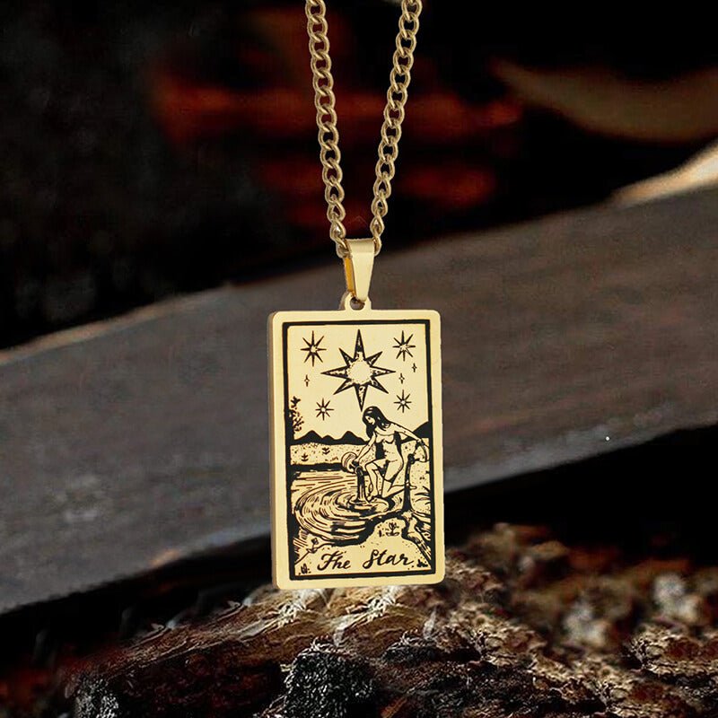 The Star Major Arcana Tarot Stainless Steel Necklace - Che Cose Belle