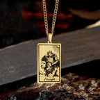 The Strength Tarot Card Stainless Steel Necklace - Che Cose Belle