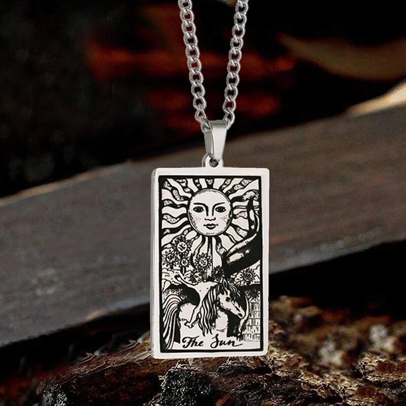 The Sun Major Arcana Tarot Stainless Steel Necklace - Che Cose Belle