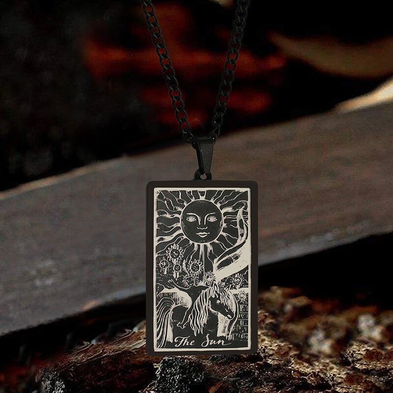 The Sun Major Arcana Tarot Stainless Steel Necklace - Che Cose Belle