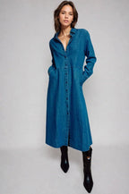 The Sunday Stroll Denim Shirt Dress - Che Cose Belle